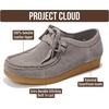 image:image100 Genuine Leather Womens Shoes Easy SlipOn Oxford Shoes for WomenGrey