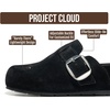 image:imageProject Cloud 100 Genuine Leather Platform Clogs for Women Black Suede