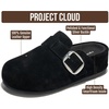 image:imageProject Cloud 100 Genuine Leather Platform Clogs for Women Black Suede