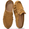 image:image100 Genuine Leather Penny Loafers for Women Mule FootwearTan Suede
