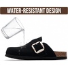 image:image100 Genuine Leather Clogs for Women Footwear  Fall Shoes for WomenBlack