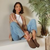 image:image100 Genuine Leather Clogs for Women Footwear  Fall Shoes for WomenChoco Brown Suede