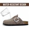 image:image100 Genuine Leather Clogs for Women Footwear  Fall Shoes for WomenMushroom Suede