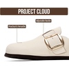 image:image100 Genuine Leather Clogs for Women Footwear  Fall Shoes for WomenOffwhite