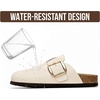 image:image100 Genuine Leather Clogs for Women Footwear  Fall Shoes for WomenOffwhite