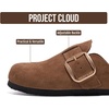 image:image100 Genuine Leather Clogs for Women Footwear  Fall Shoes for WomenTobacco Suede