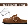 image:image100 Genuine Leather Clogs for Women Footwear  Fall Shoes for WomenTobacco Suede