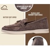image:image100 Genuine Leather Loafers for Women Slipon Moccasins Womens LoafersChocolate Suede