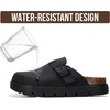 image:image100 Genuine Leather Platform Clogs for Women  Fall Shoes for Women 2026Black Leather Mono