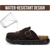 image:image100 Genuine Leather Platform Clogs for Women  Fall Shoes for Women 2026Choco Brown Suede