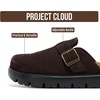 image:image100 Genuine Leather Platform Clogs for Women  Fall Shoes for Women 2026Choco Brown Suede