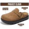 image:image100 Genuine Leather Platform Clogs for Women  Fall Shoes for Women 2026Tan