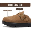 image:image100 Genuine Leather Platform Clogs for Women  Fall Shoes for Women 2026Tan