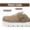 image:image100 Genuine Leather Platform Clogs for Women  Fall Shoes for Women 2026Taupe Suede