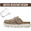 image:image100 Genuine Leather Platform Clogs for Women  Fall Shoes for Women 2026Taupe Suede