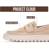 image:image100 Genuine Leather Slipon Loafers for Women Casual Moccasins Women ShoesNude