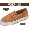 image:image100 Genuine Leather Slipon Loafers for Women Casual Moccasins Women ShoesWhiskey