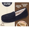 image:image100 Genuine Leather Womens Slippers Comfortable Warm Slippers for WomenNavy Suede