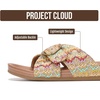 image:imageProject Cloud Genuine Suede Adjustable Buckle Slides for Women FootwearGold Raffia