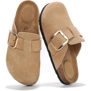image:image100 Genuine Leather Clogs for Women Footwear  Fall Shoes for WomenBeige