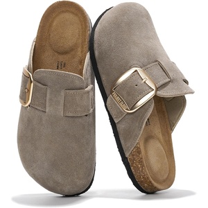 image:image100 Genuine Leather Clogs for Women Footwear  Fall Shoes for WomenTaupe