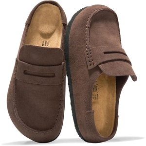 image:image100 Genuine Leather Moccasin Style Clogs for Women  Fall Shoes for Women