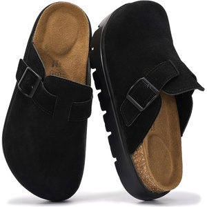 image:image100 Genuine Leather Platform Clogs for Women  Fall Shoes for Women 2026Blackmono