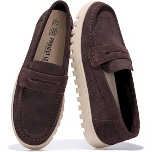 image:image100 Genuine Leather Slipon Loafers for Women Casual Moccasins Women ShoesEspresso Suede