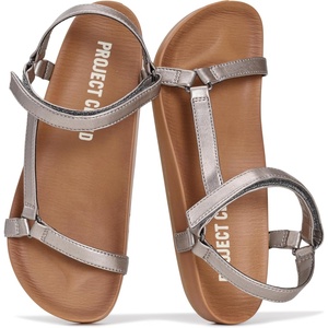 image:imageProject Cloud Sandals for Women Strappy Adjustable Slides 2026Pewter