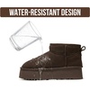 image:image100 Genuine Leather Ankle Boots for Women Waterproof Platform Womens BootsEspresso Suede