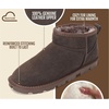 image:image100 Genuine Leather Womens Boots FurLined Waterproof Ankle Boots WomenChoco Brown Suede