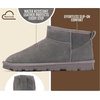 image:image100 Genuine Leather Womens Boots FurLined Waterproof Ankle Boots WomenGrey Suede