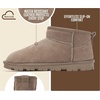 image:image100 Genuine Leather Womens Boots FurLined Waterproof Ankle Boots WomenTaupe Suede