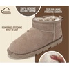 image:image100 Genuine Leather Womens Boots FurLined Waterproof Ankle Boots WomenTaupe Suede