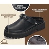image:imageGenuine Leather Platform Clogs for Women  Lug Sole Slingback Womens Mules