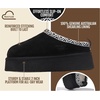 image:imageGenuine Leather Womens Slippers Warm Shearling Platform Slippers for WomenBlack