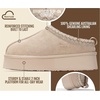 image:imageGenuine Leather Womens Slippers Warm Shearling Platform Slippers for WomenSand Suede