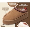 image:imageGenuine Leather Womens Slippers Warm Shearling Platform Slippers for WomenTan