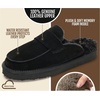 image:imageProject Cloud 100 Genuine Leather Brunch Slippers for Women  Fuzzy ClogsBlack Suede
