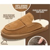image:imageProject Cloud 100 Genuine Leather Brunch Slippers for Women  Fuzzy ClogsChestnut Suede