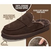 image:imageProject Cloud 100 Genuine Leather Brunch Slippers for Women  Fuzzy ClogsChocolate Suede