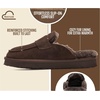image:imageProject Cloud 100 Genuine Leather Brunch Slippers for Women  Fuzzy ClogsChocolate Suede