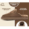 image:imageProject Cloud 100 Genuine Leather Brunch Slippers for Women  Fuzzy ClogsTaupe Suede