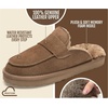 image:imageProject Cloud 100 Genuine Leather Brunch Slippers for Women  Fuzzy ClogsTaupe Suede
