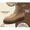 image:imageProject Cloud 100 Genuine Leather Chelsea Boots Women  Comfy Womens BootsLight Taupe Suede