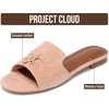 image:imageProject Cloud 100 Genuine Leather Dressy Flat Womens Sandals CannesCherry Blossom