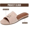 image:imageProject Cloud 100 Genuine Leather Dressy Flat Womens Sandals CannesLatte