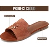 image:imageProject Cloud 100 Genuine Leather Dressy Flat Womens Sandals CannesMocha