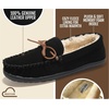 image:imageProject Cloud 100 Genuine Leather Moccasin Slippers for Women LoafersBlack Suede