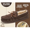 image:imageProject Cloud 100 Genuine Leather Moccasin Slippers for Women LoafersDark Chocolate Suede